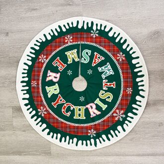 Xmas Floor Mat Cover Home Party Decor Kerstboom Rok Chic Linnen Tapijt Floor Mat Cover Voor Jaar groen