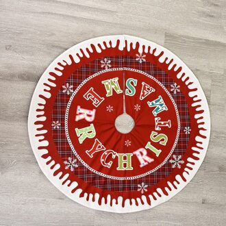 Xmas Floor Mat Cover Home Party Decor Kerstboom Rok Chic Linnen Tapijt Floor Mat Cover Voor Jaar rood