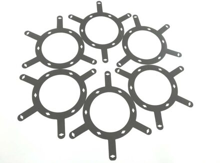 Xmlivet 6 stks/partij Ronde Biljart Pool Ball Invisible Rack Sheet voor 2 1/4 billard 9-ball magic rack vel