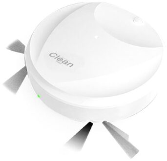 Xmx-Multifunctionele Smart Floor Cleaner,3-In-1 Auto Oplaadbare Smart Vegen Robot Droog Nat Vegen Stofzuiger wit