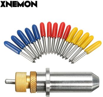 XNEMON Voor De Meeste Binnenlandse En Geïmporteerde Plotter Roland Snijplotter Vinyl Cutter Blade Holder + 15pcs 30 45 60 graden Blades