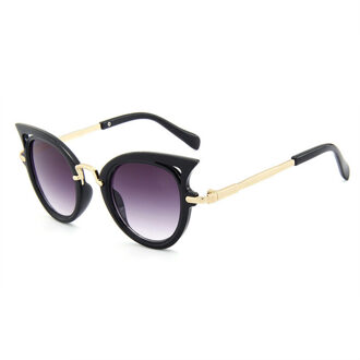 XojoX Kids Zonnebril Fahsion Baby Cat Eye Zonnebril Jongens Meisjes Outdoor Veiligheidsbril Leuke Kinderen Brillen UV400 Zwart