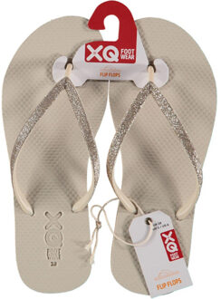 XQ Xq dames teenslippers glitters beige Bruin - 39