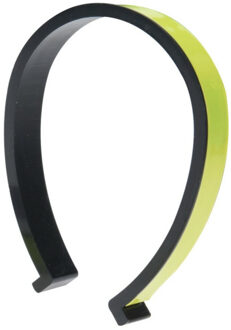 Xqmax Reflecterende broek clip/band - neon geel - 22 cm - hardlopen/fietsen - Reflecterende armband Zwart