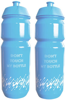 Xqmax Waterfles / drinkfles / sportfles - 2x - blauw - 750 ml - kunststof