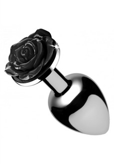 XR Brands Black Rose - Butt Plug - Small