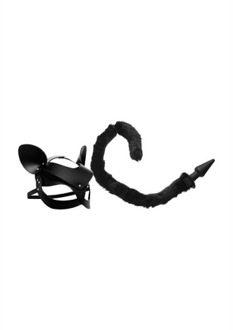 XR Brands Cat Tail - Anal Plug and Mask Set