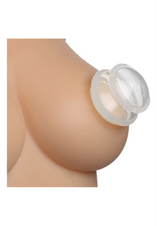 XR Brands Clear Plungers - Silicone Nipple Suckers - L