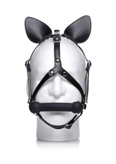 XR Brands Dark Horse - Pony Head Harness with Silicone Bit
