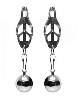 XR Brands Deviant Monarch - Weighted Nipple Clamps