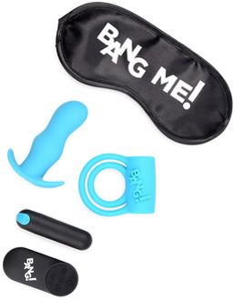 XR Brands Duo Blast Kit - Cockring, Butt Plug, Bullet Vibrator and Blindfold
