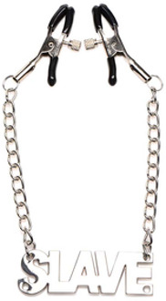 XR Brands Enslaved - Slave Chain with Nipple Clamps