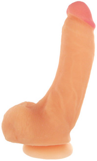 XR Brands Girthy George Dildo with Suction Cup - 9 inch - Flesh