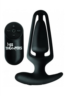 XR Brands Hollow Anal Plug with Remote Control and 7 Speeds