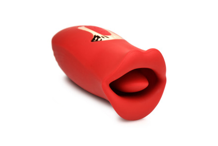 XR Brands Kiss and Tell - Silicone Kissing and Vibrating Clitoral Stimulator - Red