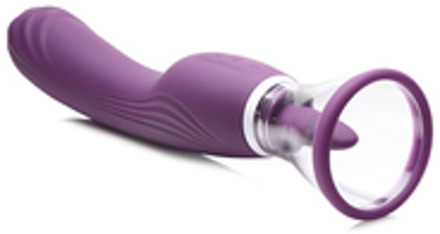 XR Brands Lickgasm - 8x Licking and Sucking Vibrator - Purple