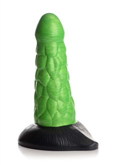 XR Brands Radioactive Reptile - Thick Scaly Silicone Dildo