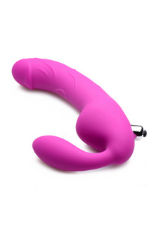 XR Brands Royal Rider - Vibrating Silicone Strapless Strap-On