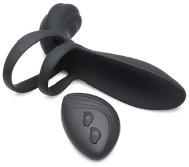 XR Brands Silicone Vibrating Penis Sleeve with Remote Control