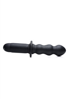 XR Brands The Groove - Silicone Vibrator with Handle - Black
