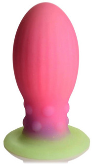 XR Brands Xeno Egg - Glow in the Dark - Silicone Egg - Pink