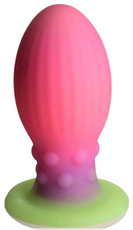 XR Brands Xeno Egg - Glow in the Dark - Silicone Egg - XL - Pink