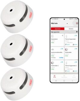 XS01-WX Rookmelder - Slimme melder WiFi - 3-pack Wit