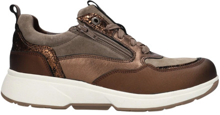 Xsensible Bronze High Zipper Sneakers Xsensible , Brown , Dames - 38 Eu,37 Eu,41 Eu,40 Eu,42 Eu,43 Eu,39 EU