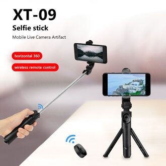 XT-09 Bluetooth Selfie Stok Statief Met Afstandsbediening Outdoor Monopod Mobiele Telefoon Kit Accessoires Voor 3.5-6 Inch Telefoon