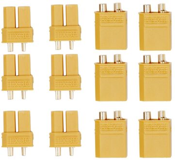XT30 Geel Batterij Connector Set Man Vrouw Vergulde Banaan Plug voor Helikopter 20% off