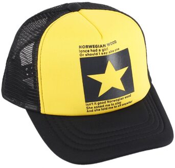 Xthree Zomer Baseball Caps Voor Mannen Brief Cap Mesh Casual Pet Streetwear Snapback Hoed Bone Unisex geel