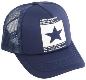 Xthree Zomer Baseball Caps Voor Mannen Brief Cap Mesh Casual Pet Streetwear Snapback Hoed Bone Unisex Marineblauw