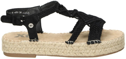 Xti Stijlvolle platte sandalen voor vrouwen Xti , Black , Dames - 36 Eu,39 EU