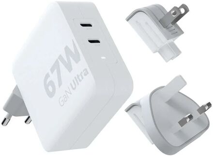 Xtorm GaN-Ultra Travel Charger 67W USB-C PD incl. Cable Oplader Wit