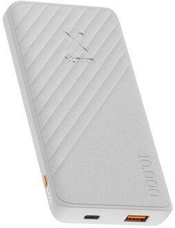 Xtorm Go2 Powerbank - 10.000 mAh - 1x USB-A, 1x USB-C - Krachtige powerbank - Snelle oplader - Ash White Wit