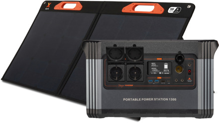 Xtorm Portable Power Station 1300 + Xtorm Solar Panel 100W - Zwart 1300W