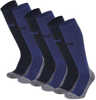 Xtreme Compressie Sokken Hardlopen 6-pack Multi Blue-45/47 - 45/47