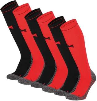 Xtreme Compressie Sokken Hardlopen 6-pack Multi Red-35/38 - 35/38
