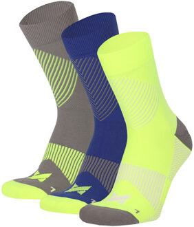 Xtreme Compressiesokken Quarter 3-pack Multi Yellow-35/38 - 35/38