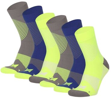 Xtreme Compressiesokken Quarter 6-pack Multi Yellow-45/47 Geel - 45/47