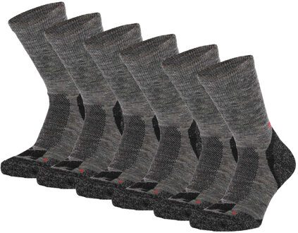 Xtreme Hiking Sokken Wol 6-pack Multi Antraciet-39/42 - 39/42