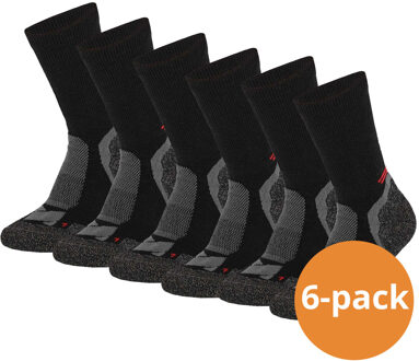 Xtreme Hiking Sokken Wol 6-pack Multi Black-35/38 Zwart - 35/38