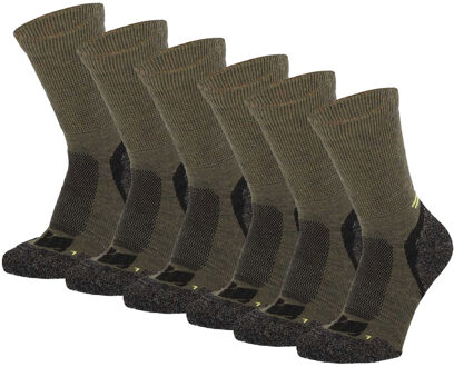 Xtreme Hiking Sokken Wol 6-pack Multi Green-42/45 - 42/45