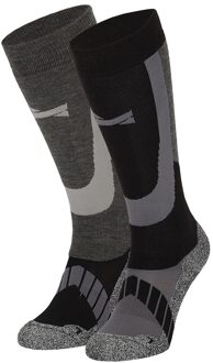 Xtreme Skisokken Unisex 2-pack Multi Black-39/42 - 39/42