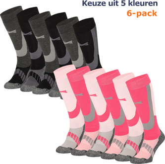 Xtreme Skisokken Unisex 6-pack Multi Black-39/42 - 39/42