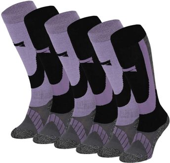 Xtreme Skisokken Unisex 6-pack Multi Purple-35/38 - 35/38