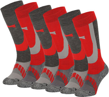 Xtreme Skisokken Unisex 6-pack Multi Red-39/42 - 39/42
