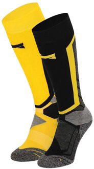 Xtreme Snowboard Sokken 2-pack Multi Yellow-35/38 Geel,Zwart - 35/38