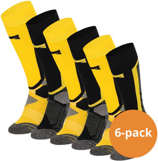 Xtreme Snowboard Sokken 6-pack Multi Yellow-35/38 Geel,Zwart - 35/38
