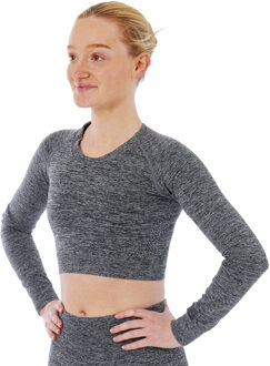 Xtreme Sportswear Croptop lange mouwen Dames Antraciet Melange-XL - XL